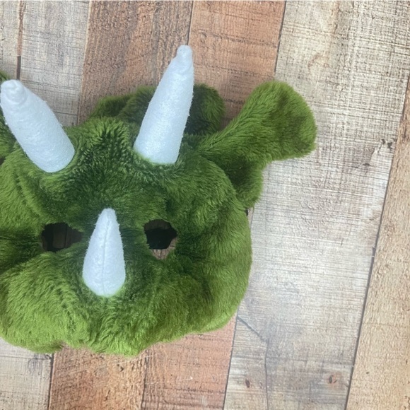 Vintage Anva 1987 Plush Dinosaur Mask Halloween Costume Triceratops Soft - Picture 8 of 8